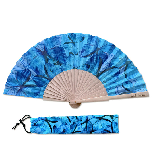 Abanico Morpho Turquesa