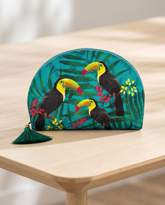 Cosmetiquera Luna Tucan Verde