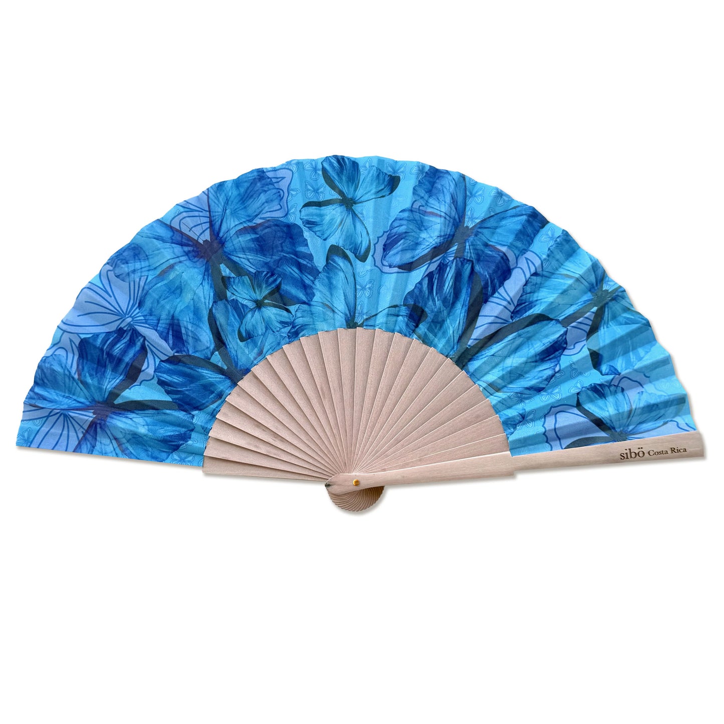 Abanico Morpho Turquesa