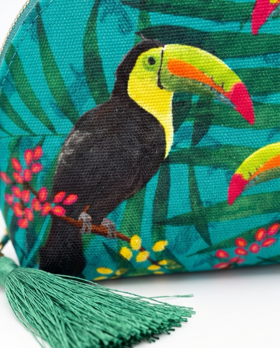 Cosmetiquera Luna Tucan Verde