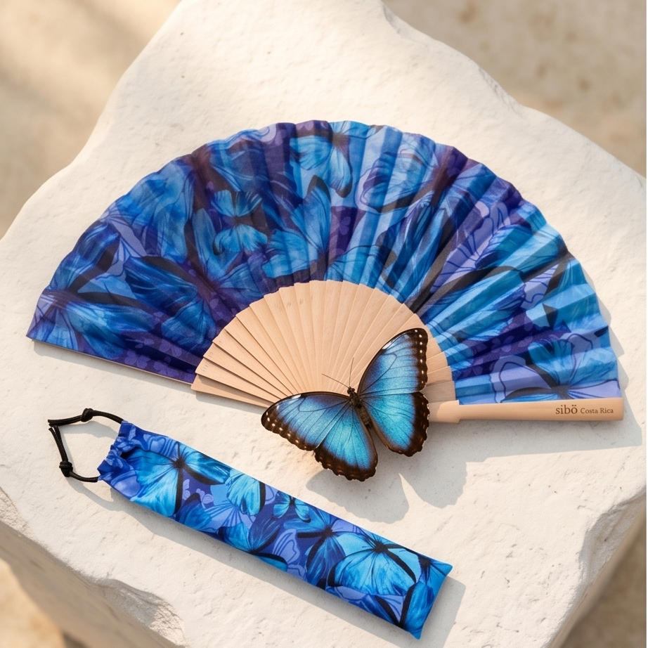 Abanico Morpho Azul
