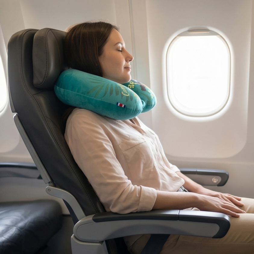 Almohada de viaje Tucan Verde