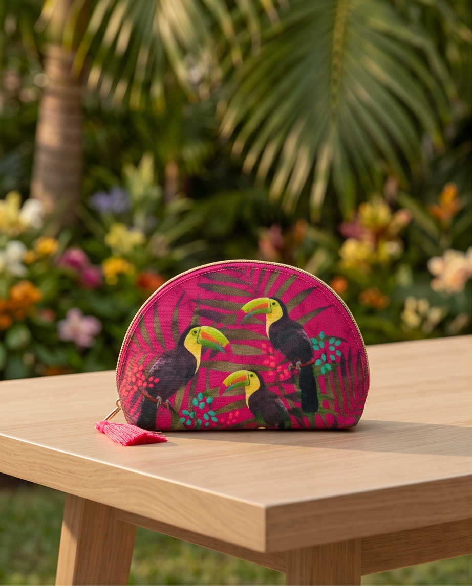 Cosmetiquera Luna Tucan Magenta