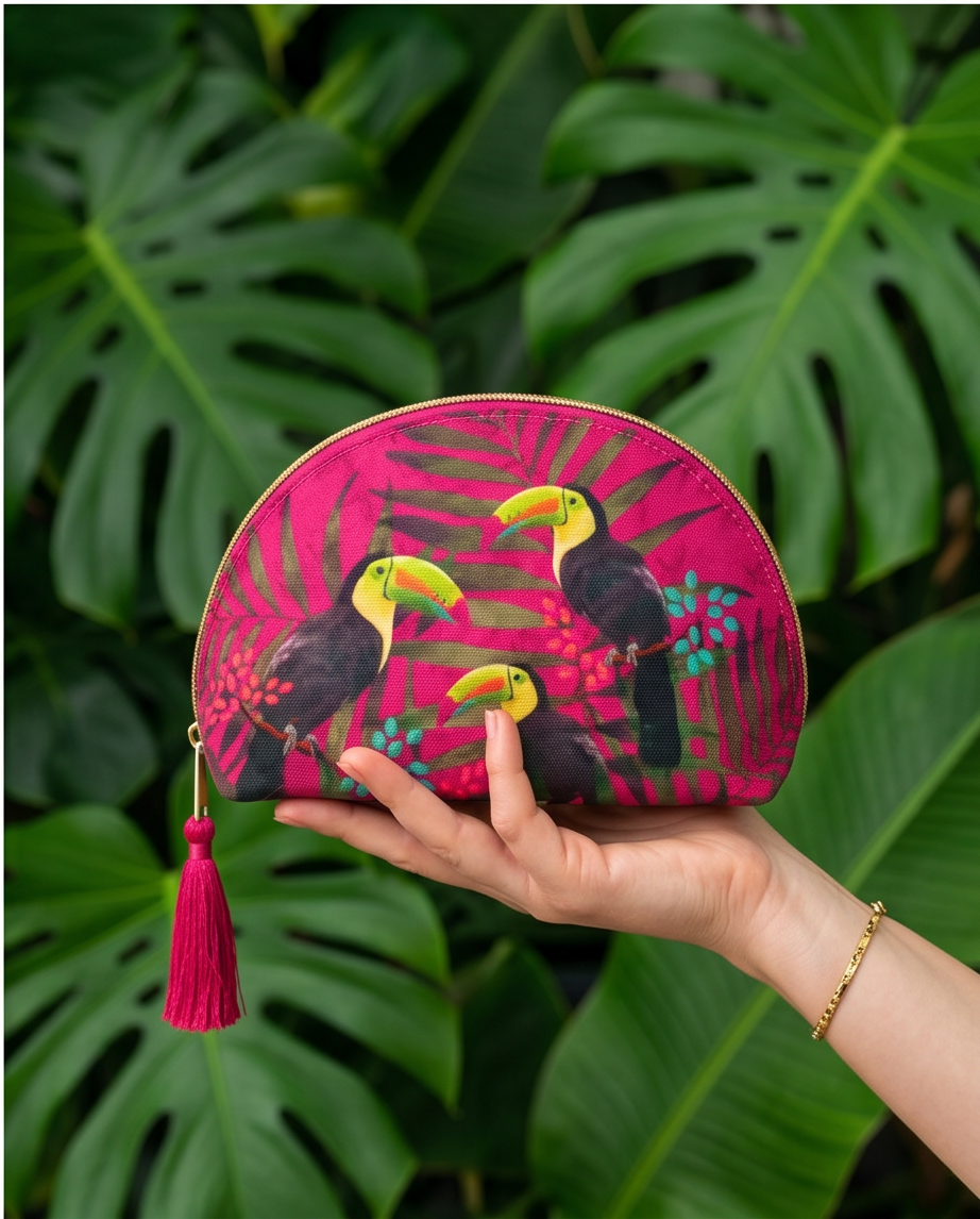 Cosmetiquera Luna Tucan Magenta