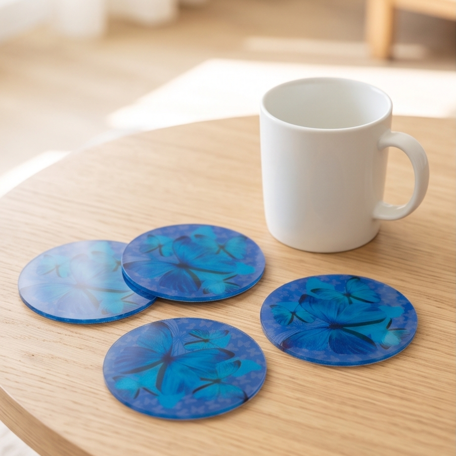 Set de Posavasos Morpho Azul