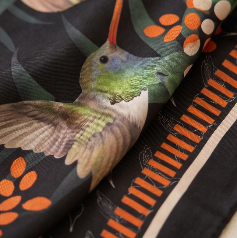 Pañuelo Colibri Negro