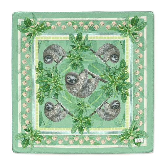 Pañuelo Oso Perezoso Verde